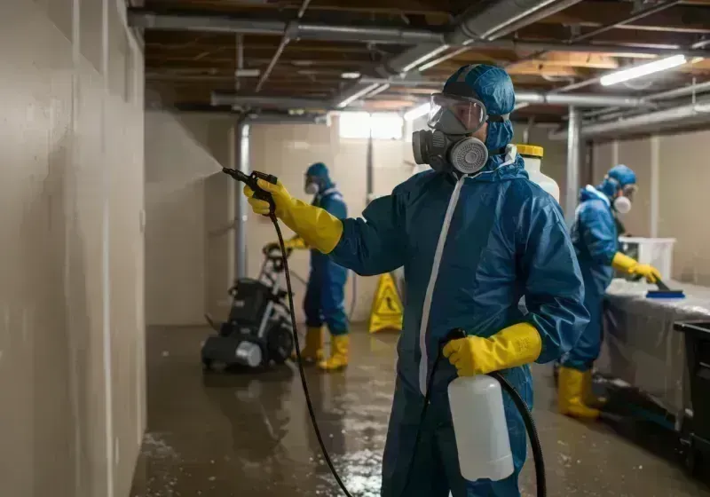 Basement Sanitization and Antimicrobial Treatment process in Maplewood, MO