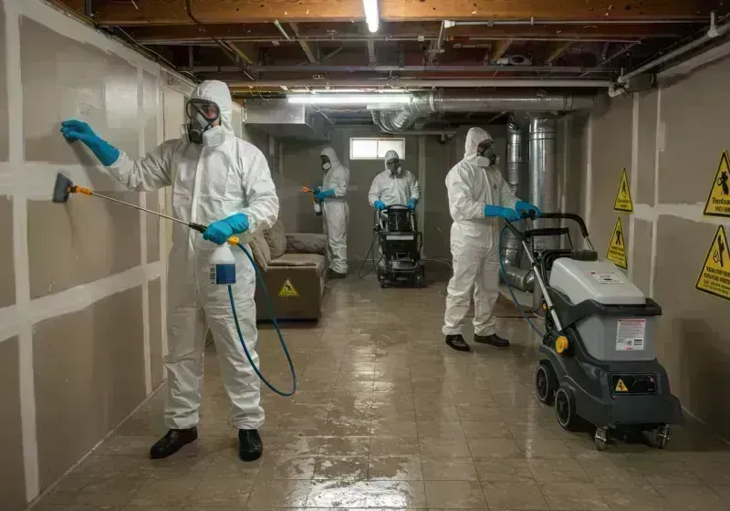 Basement Moisture Removal and Structural Drying process in Maplewood, MO